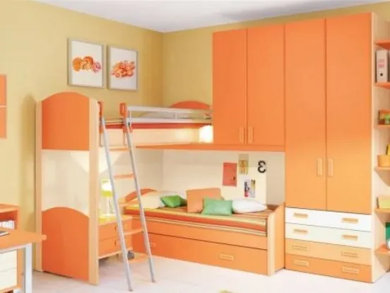 Cameretta arancione per bambini