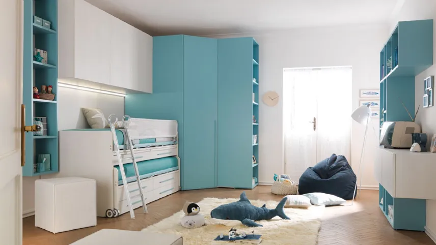 Moretti Compact - Cameretta a ponte KC410 con angolo spogliatoio