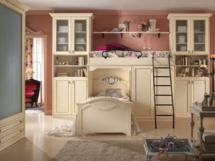 Cameretta per bambina stile shabby in rosa chiaro