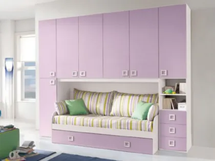 Camerette per bambine con letti a ponte e a scomparsa