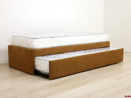 Letto singolo con secondo letto estraibile Vama