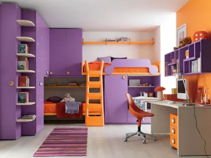 cameretta con letto in alto