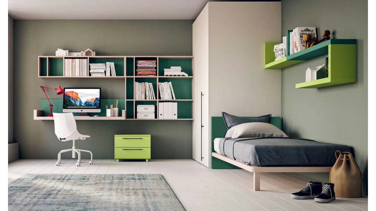 Cameretta con angolo studio Start t10 - Clever