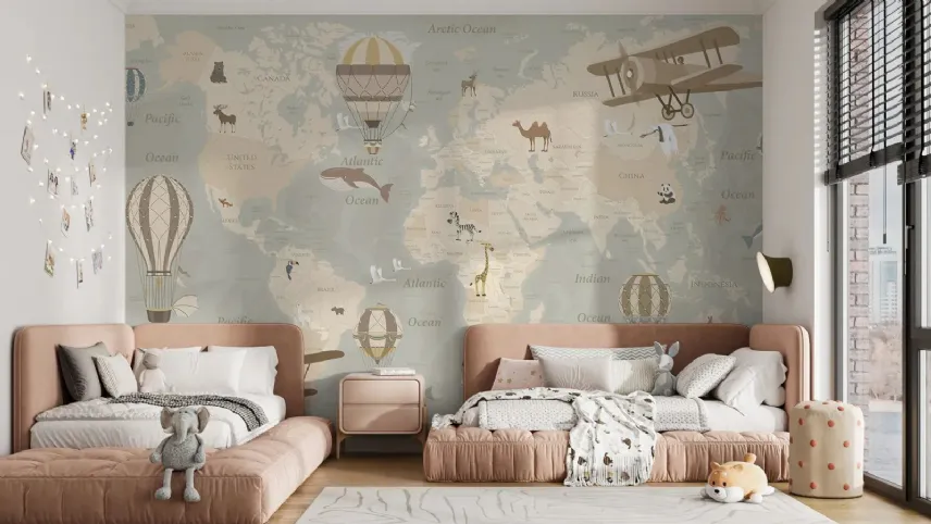 Uwalls, carta da parati Mappa del Mondo