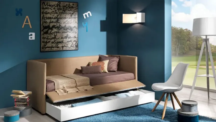 Perdormire - Giove, disponibile con cassettone o secondo letto