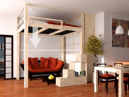 Letto matrimoniale a soppalco rivenditori