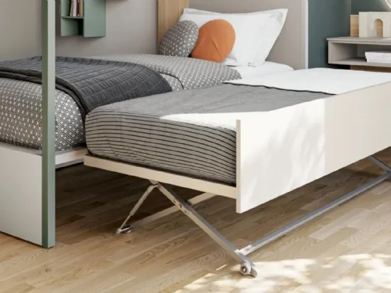 Letto Beam a baldacchino di Doimo Cytiline, un modello con secondo letto estraibile
