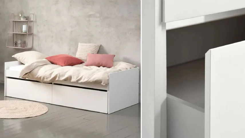 Tangbjerg di Jysk: letto singolo con cassettoni