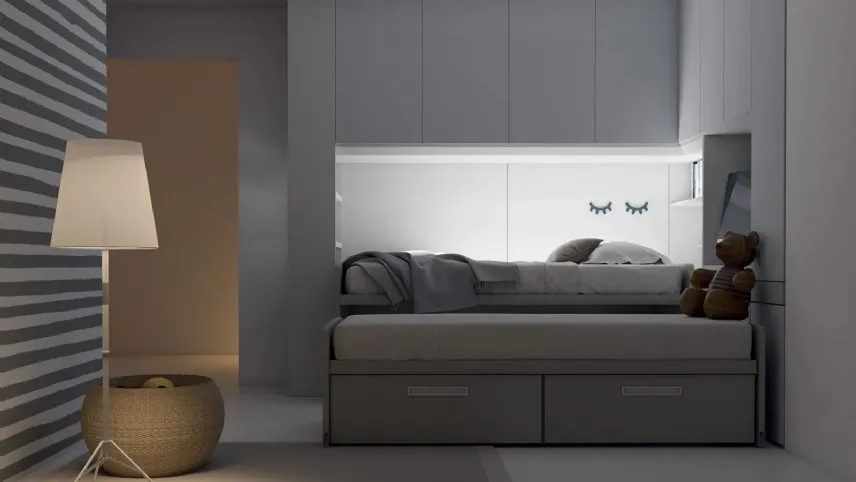 Arkimede di Dielle: doppio letto e cassettoni