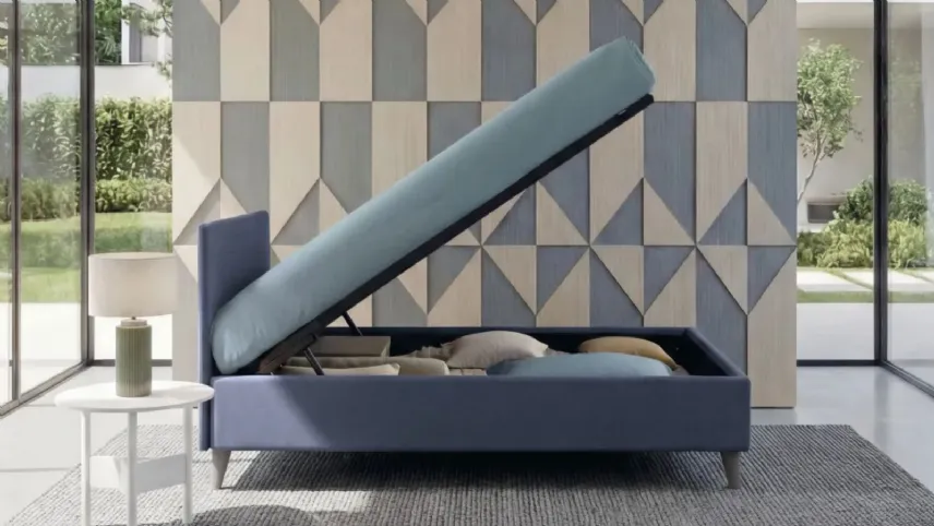 Oggioni - Letto singolo Golf 203 con contenitore